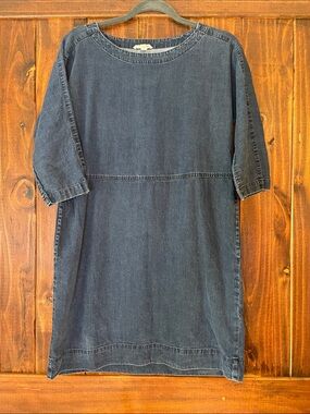 Eileen Fisher Dark Indigo Denim Dress SzPP